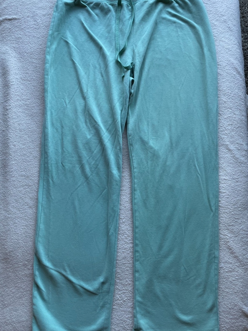 💎 French Laundry Sport Mint Green Soft Wide-Leg Lounge Sleep Pants • M 💎